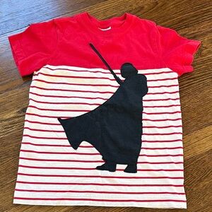 Hanna Andersson Star Wars Darth Vader Embroidered Stripe Tee